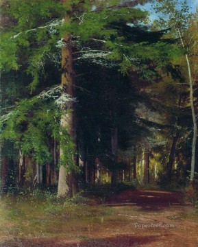 イワン・イワノビッチ・シーシキン Painting - 絵画のための勉強 薪割り 1867 古典的な風景 イワン・イワノビッチ